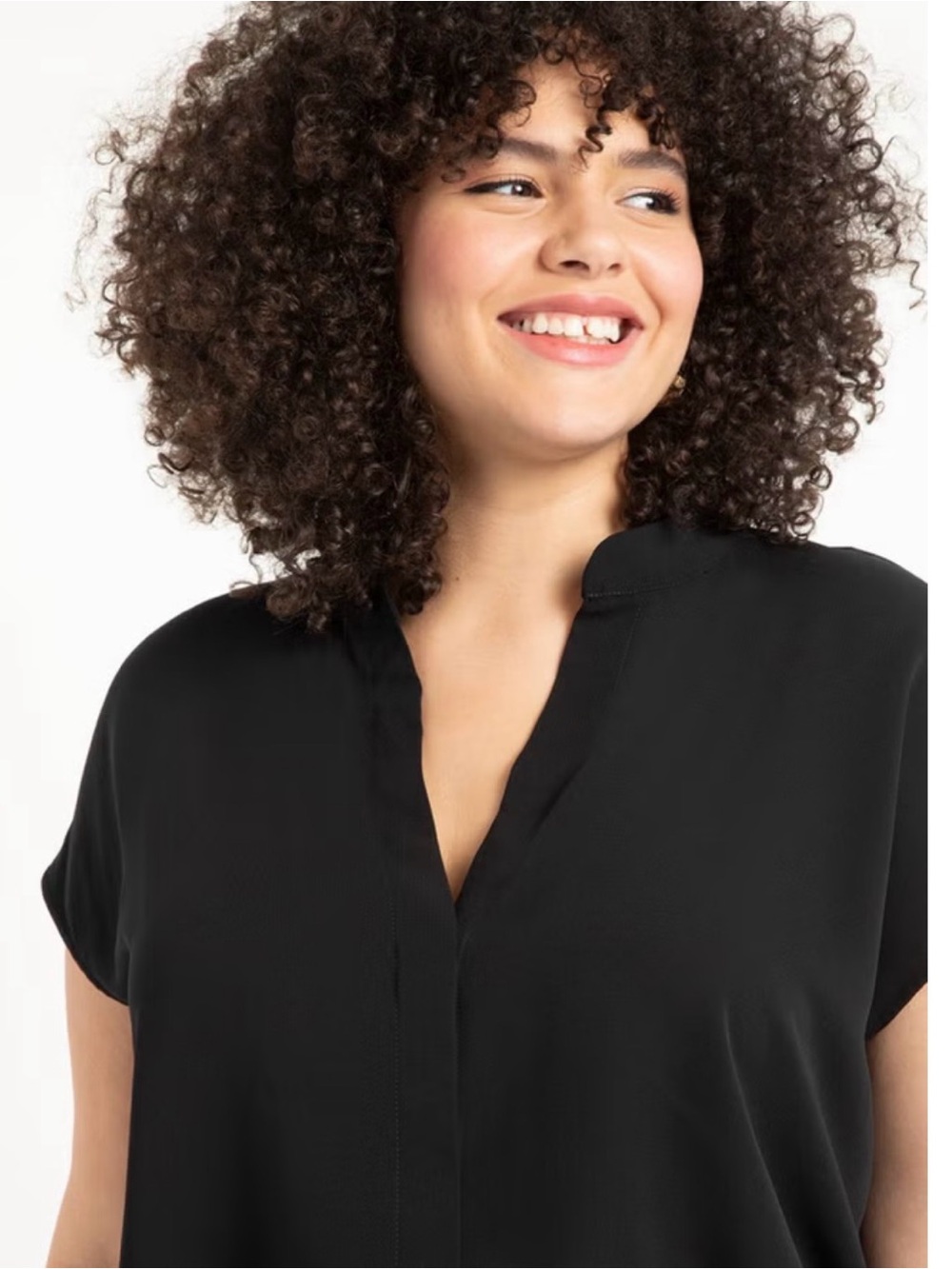 ELOQUII Notch Collar Blouse